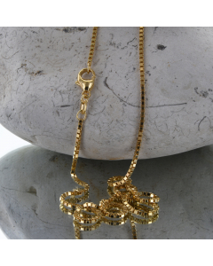 1,4 mm 750 - 18 Karat Gold Halskette Venezianerkette massiv Gold hochwertige Goldkette  - Länge nach Wahl