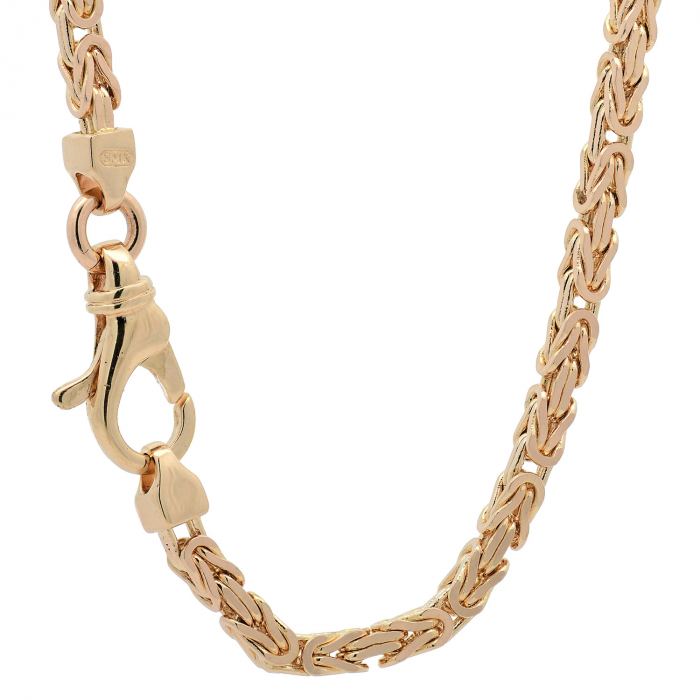 Goldkette Königskette Halskette Breite 2,5 mm massiv 750-18 Karat Gold Vaterartikel