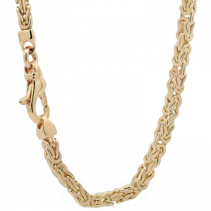 Goldkette Königskette Halskette Breite 3,0 mm massiv 750-18 Karat Gold Vaterartikel
