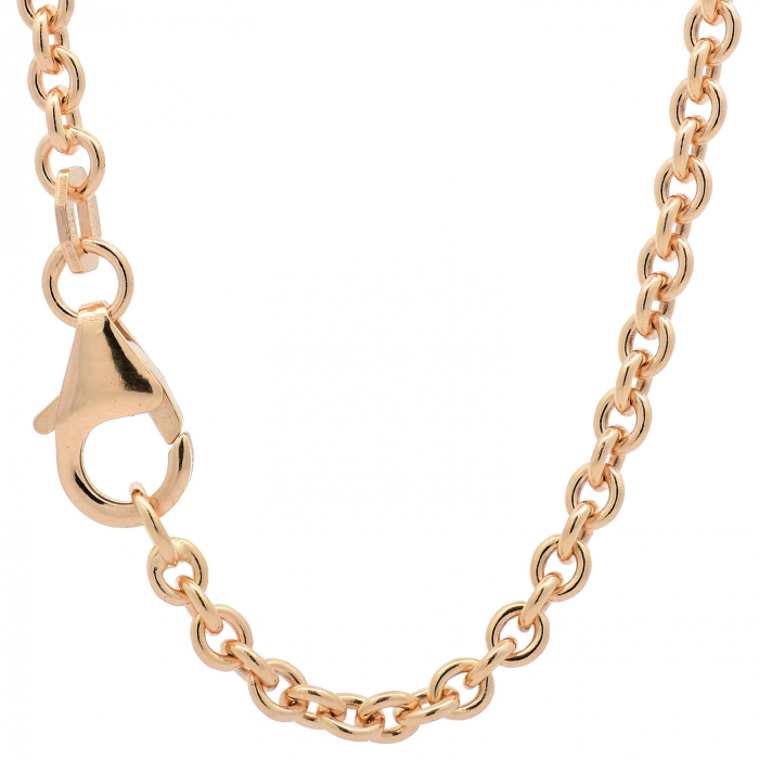 Ankerkette rund Halskette Breite 4,0 mm - 750 - 18 Karat Gold Auswahl Vaterartikel