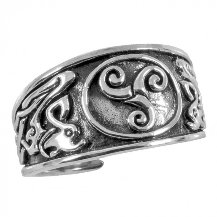 Triskelring, verstellbar klein 52-60 Keltischer Ring Celtic