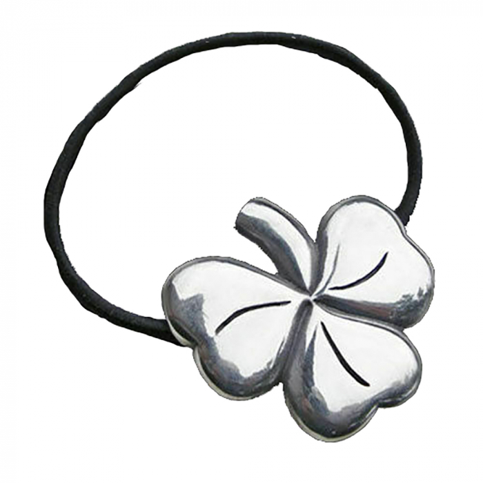 Irisches Kleeblatt - Haargummi  Schmuck 3,8 x 3,8 cm