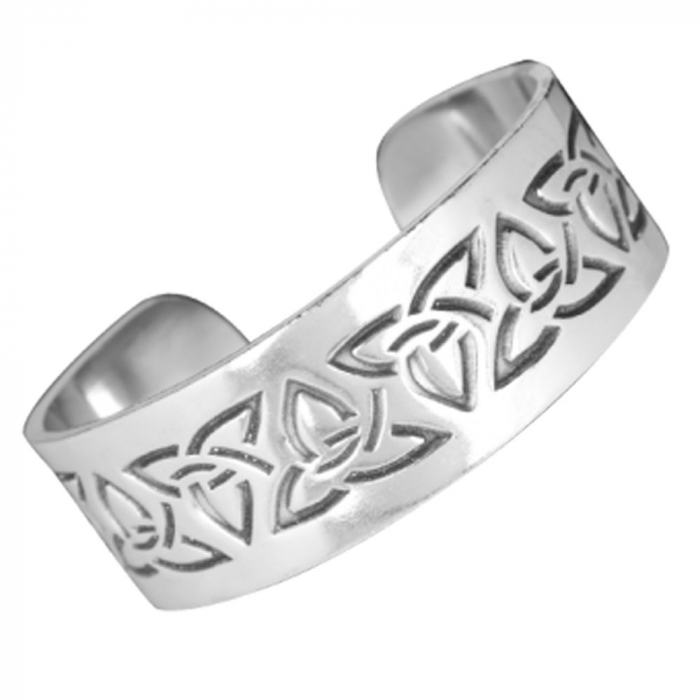 Armreif Keltischer Knoten Zinn Schmuck breit