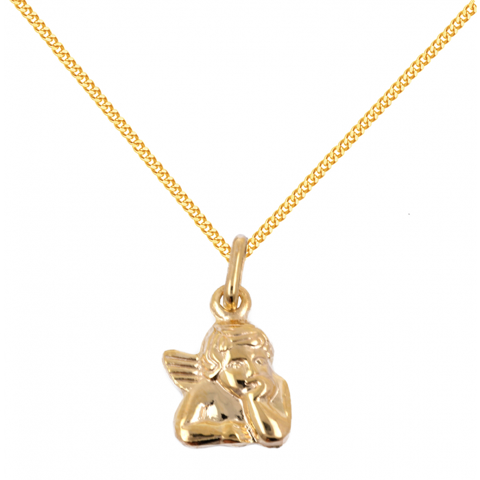 Anhänger Engel 333 8 kt Gold mit massiver Goldkette 333 - 8 kt Gold
