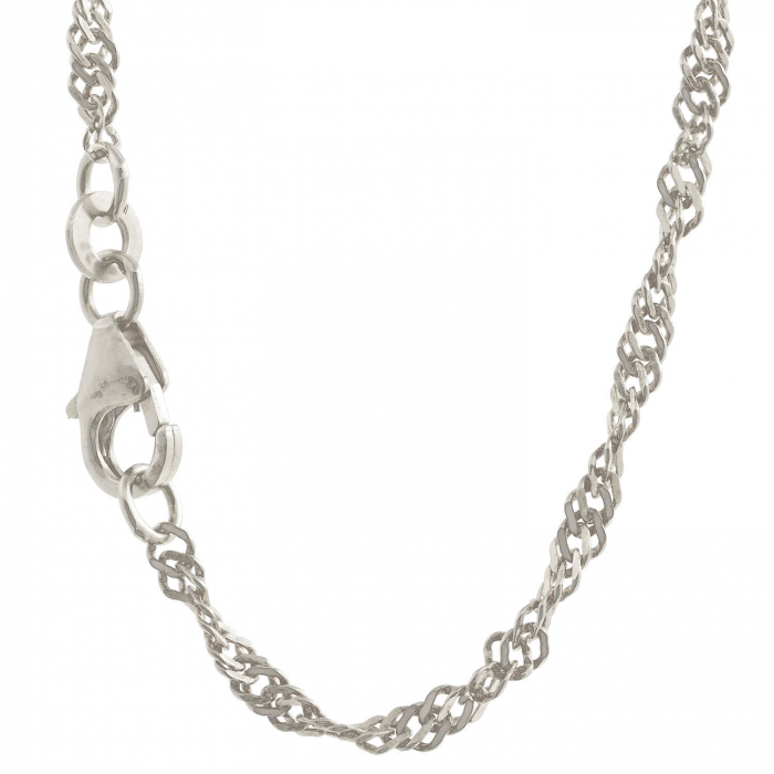 Singapurkette Halskette Breite 2,4 mm - 925 Sterlingsilber Auswahl