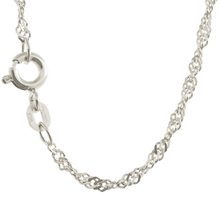 Singapurkette Halskette Breite 1,8 mm - 925 Sterlingsilber Auswahl