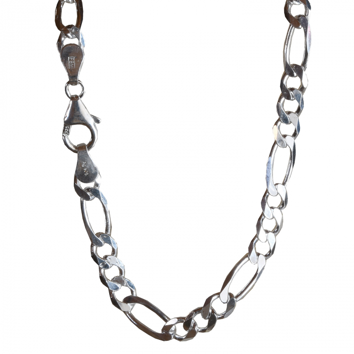 Silberkette Figarokette Breite 5,1mm - 925 Silber