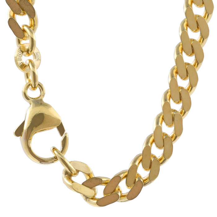4,7 mm 585 - 14 Karat Gold Halskette Panzerkette massiv Gold hochwertige Goldkette  Länge frei wählbar