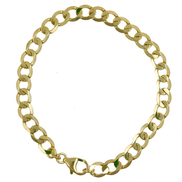 Goldkette Panzerkette Länge 21cm - Breite 5,0mm - 333-8 Karat Gold 21 cm Armkette