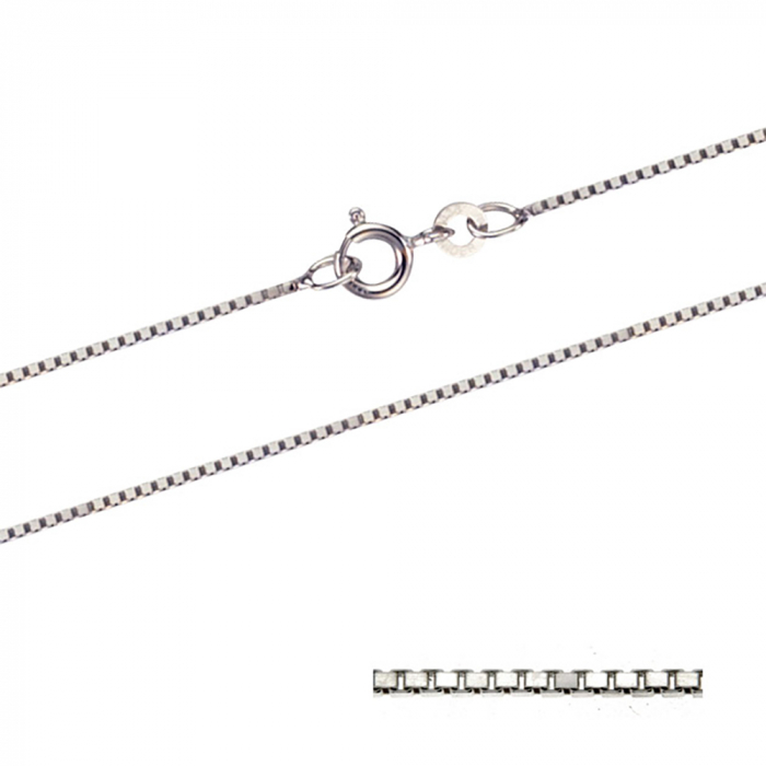 1,4 mm 50 cm 585 - 14 Karat Weißgold Venezianerkette massiv Gold hochwertige Goldkette  6,9 g