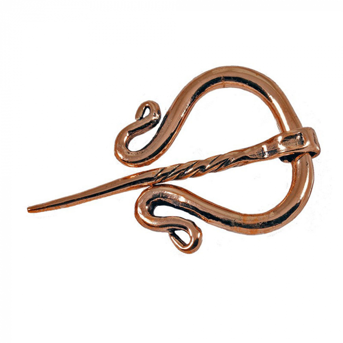 kleine Gewand-Fibel Bronze 45x28mm