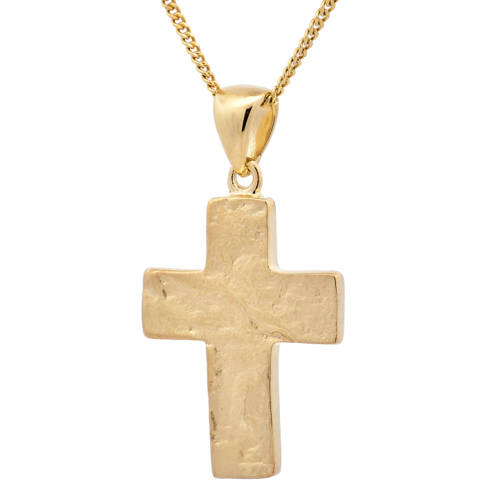 Gold Anhänger Kreuz  mit Goldkette massiv 333 - 8 Karat Gold