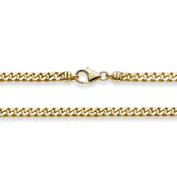 Goldkette Panzerkette Länge 21cm - Breite 4,0mm - 585-14 Karat Gold