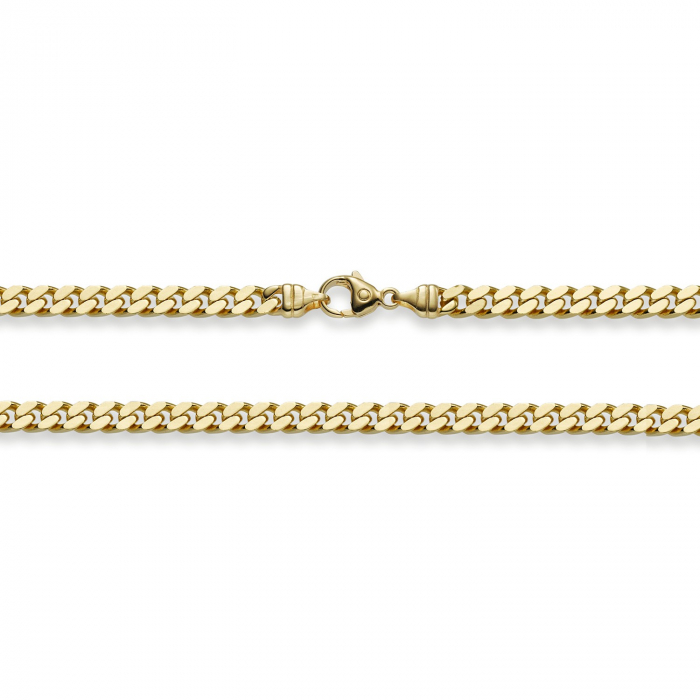 Goldkette Panzerkette Länge 19cm - Breite 5,0mm - 585-14 Karat Gold