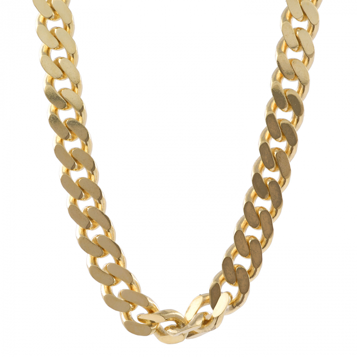 4,1 mm 50 cm 585 - 14 Karat Gold Halskette Panzerkette massiv Gold hochwertige Goldkette  20,9 g