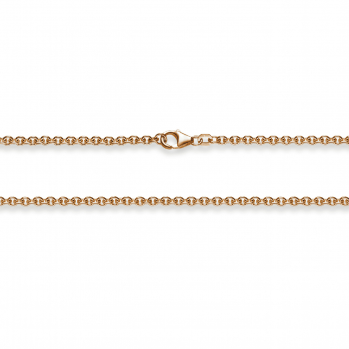 2,8 mm 45 cm 585 - 14 Karat Gold Halskette Ankerkette rund massiv Rotgold hochwertige Goldkette 9,65  g