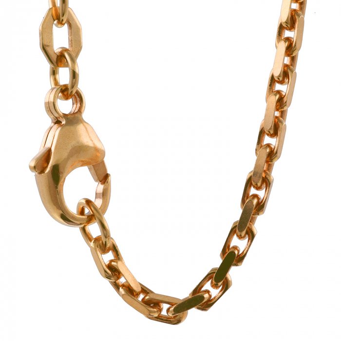Ankerkette diamantiert Länge 45cm - Breite 2,5mm - 750-18 Karat Gold