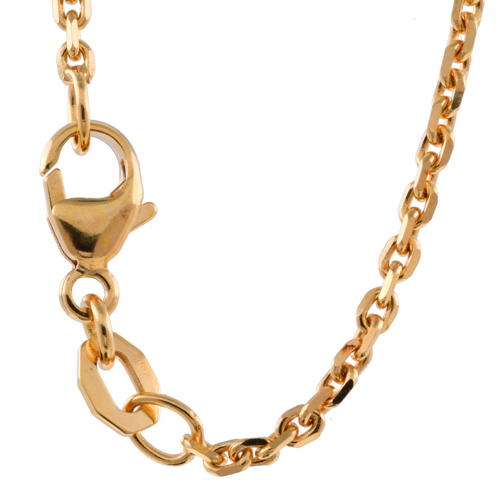 Ankerkette diamantiert Länge 45cm - Breite 1,7mm - 750-18 Karat Gold