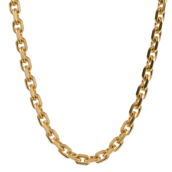 Ankerkette diamantiert Länge 60cm - Breite 1,7mm - 585-14 Karat Gold
