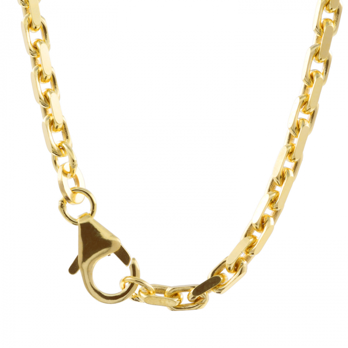 Ankerkette diamantiert Länge 45cm - Breite 2,5mm - 333-8 Karat Gold