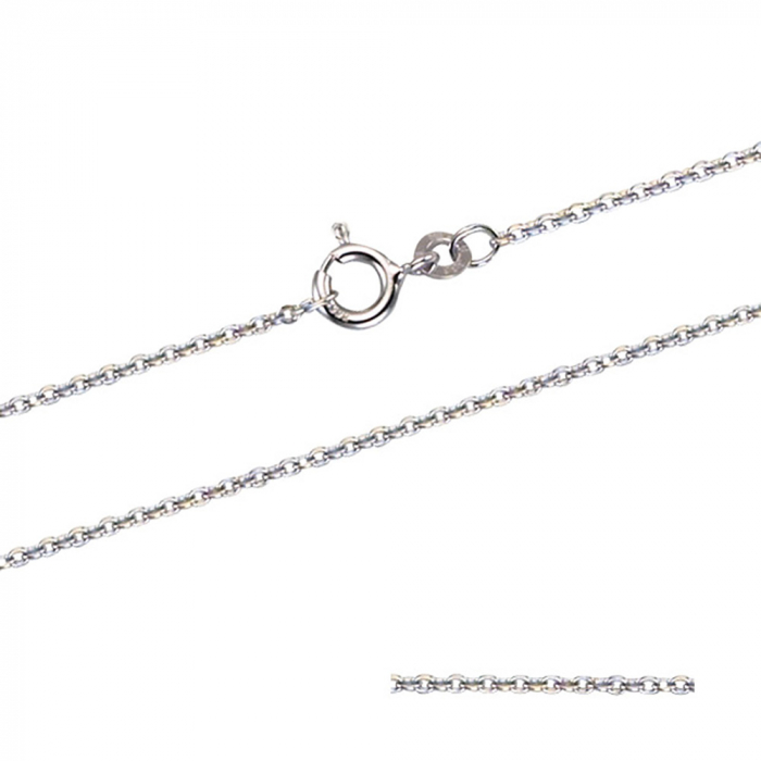 1,5 mm 50 cm 750 - 18 Karat Weißgold Ankerkette rund massiv Gold hochwertige Goldkette  4,1 g