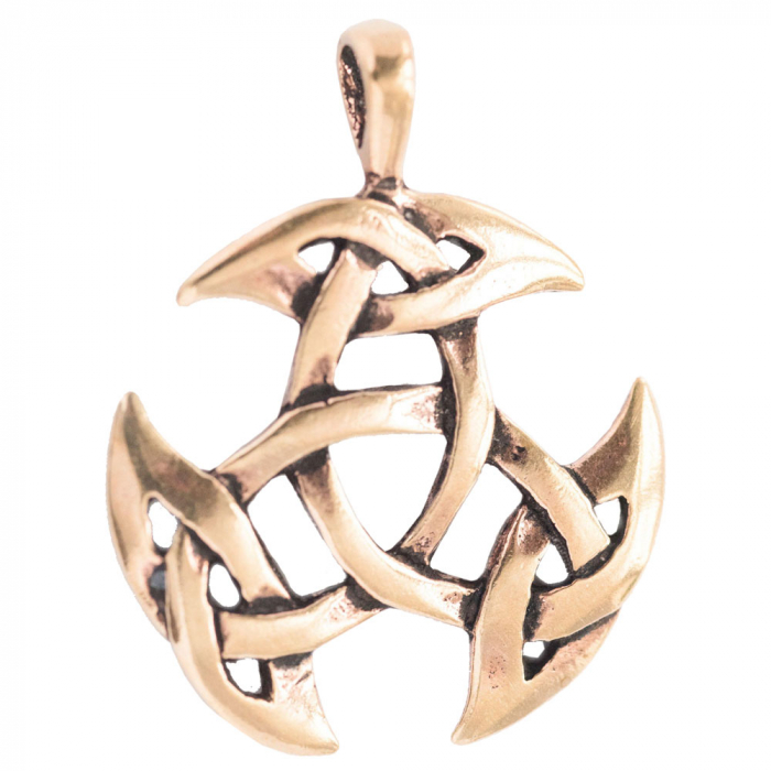 Celtic offene Dreifalt Bronze Anhänger Schmuck - Dreifalt - 39x31mm