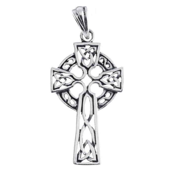 keltisches Kreuz Schmuck Anhänger 925er Silber - Kreuze - 19x42mm (inkl. Aufhängung)
