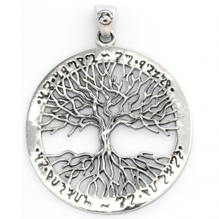 Anhänger Fiona Elbenzauber Lebensbaum 925er Silber gross - Lebensbaum - Durchmesser 37mm