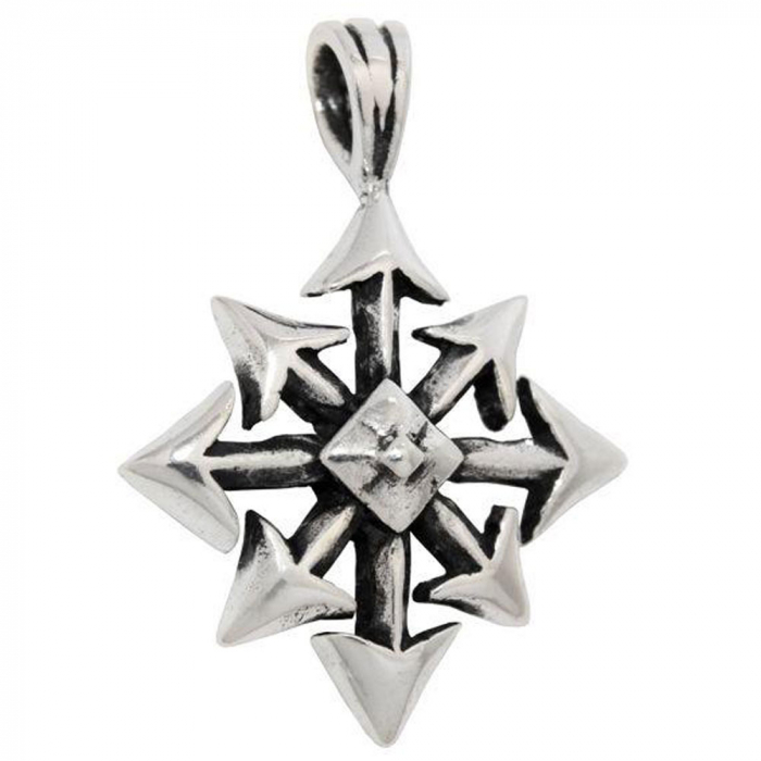 Chaosstern Schmuck Anhänger 925er Silber 37x28mm
