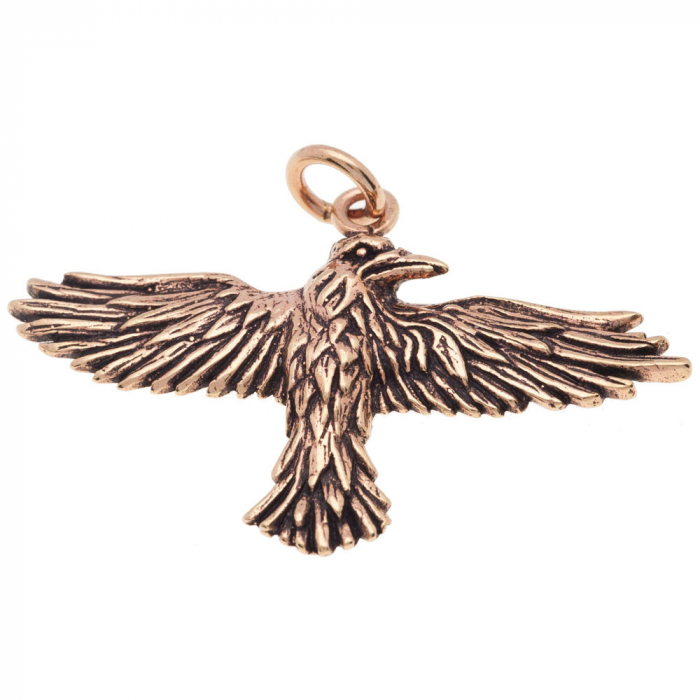 Rabe Vogel Adler Krähe Schmuck Anhänger Bronze - Vögel -