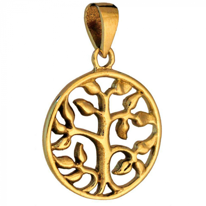 Bronzeanhänger  Schmuck - Baum - 31x21mm