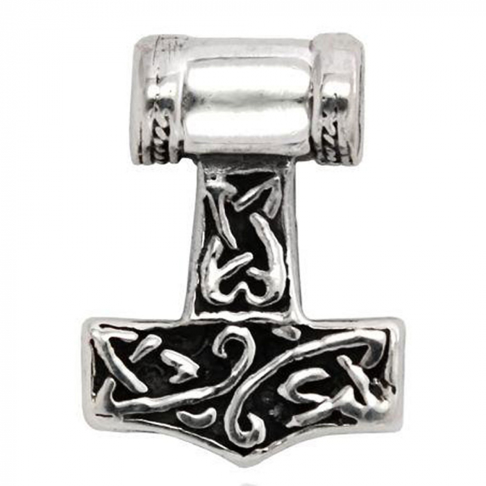 Thors Hammer sehr klein Schmuck Anhänger 925er Silber - Thorhammer - 13x17mm