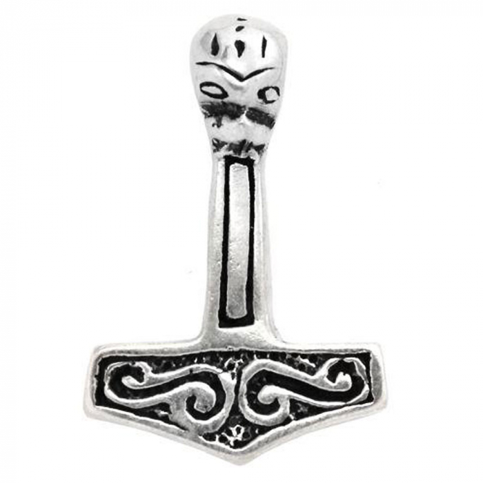 Thors Hammer Schmuck Anhänger 925er Silber - Thorhammer - 27x17mm