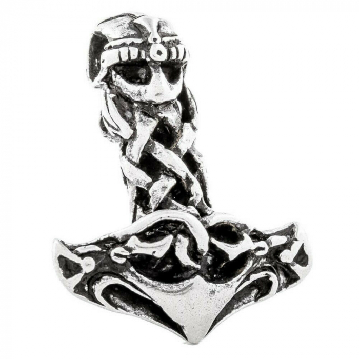 Thors Hammer Schmuck Anhänger 925er Silber - Thorhammer - 33x27mm