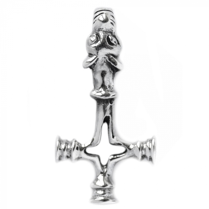 Thor Wolfskreuz sehr klein Schmuck Anhänger 925er Silber - Thorhammer - 24x11mm klein!