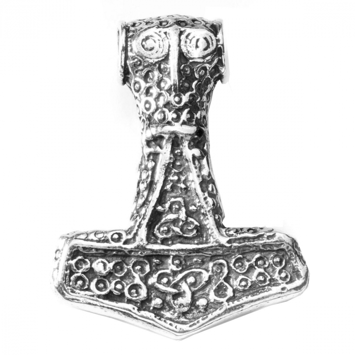 Thors Hammer Schmuck Anhänger 925er Silber - Thorhammer - Größe: 37x28mm