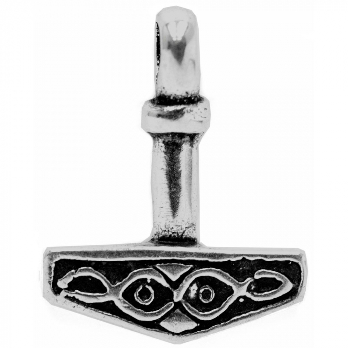 Thors Hammer Schmuck Anhänger 925er Silber - Thorhammer - 28x22mm