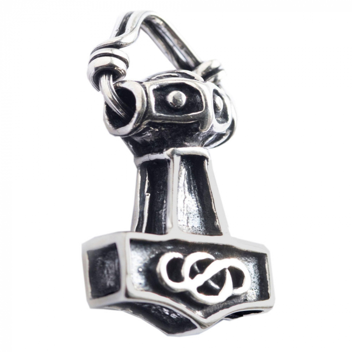 Thors Hammer beidseitig Schmuck Anhänger 925er Silber - Thorhammer -