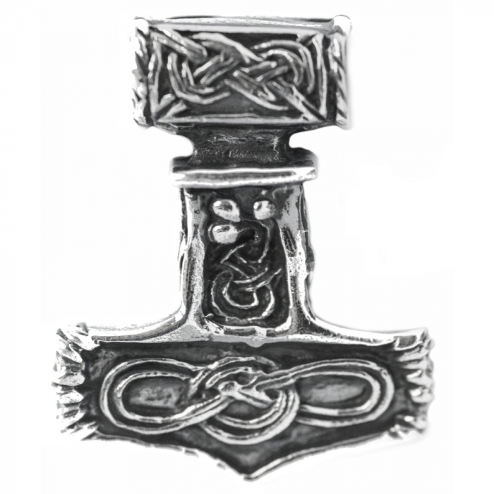 Thors Hammer Schmuck Anhänger 925er Silber - Thorhammer - 25x20mm