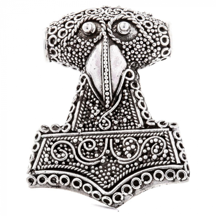 Anhänger Llyr Hammer 925er Silber - Thorhammer - 32x24mm