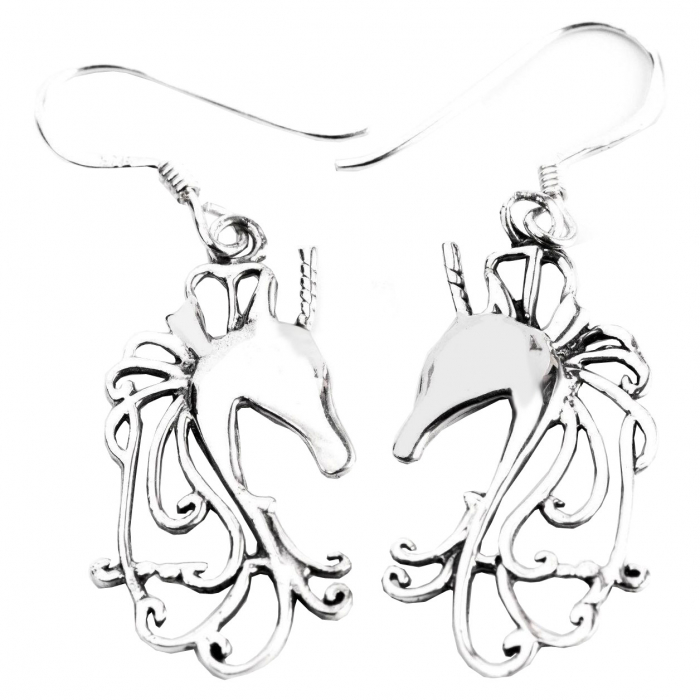 Ohrhänger, Ohrringe Silbernes Einhorn Schmuck 925er Silber