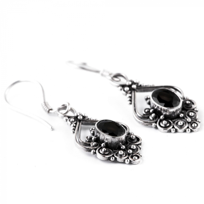 Silberohränger  Schwarze Zirkonia Kristalle Schmuck 925er Silber