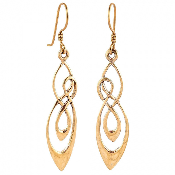 Keltische Ohrhänger, Ohrringe Irish-Celtic Ohrschmuck Bronze
