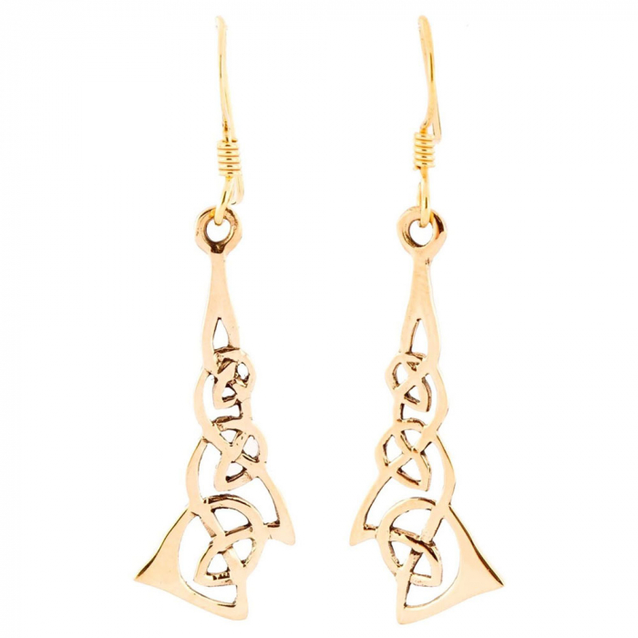 Ohrringe Drei Keltische Knoten Bronze Skandinavische Ohrhänger Schmuck