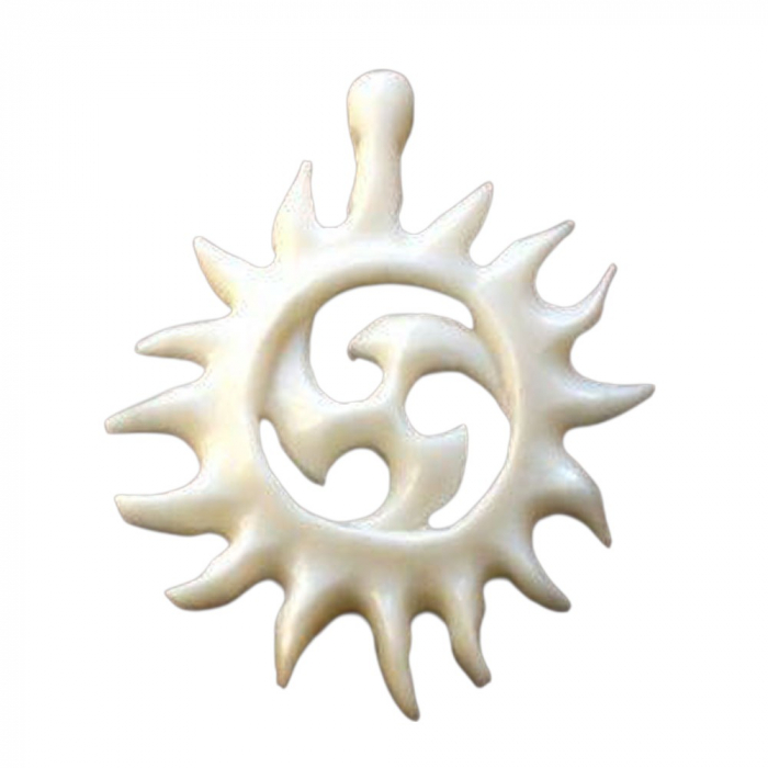 Knochen Sonnen-Triskel Anhänger Schmuck Sonne Vikings