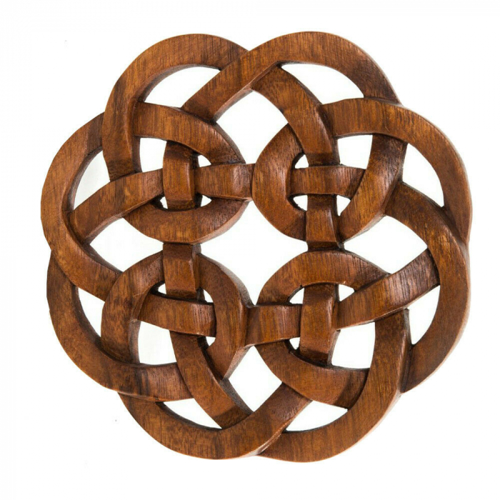 Wandschmuck Wandbild Keltische Blume des Lebens Holz - Blume des Lebens 21 cm