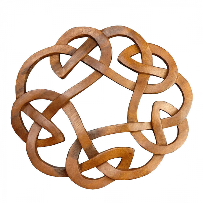 Keltischer Knoten  ca. 25 cm Wandschmuck Wandbild Wand Deko Handarbeit aus Holz