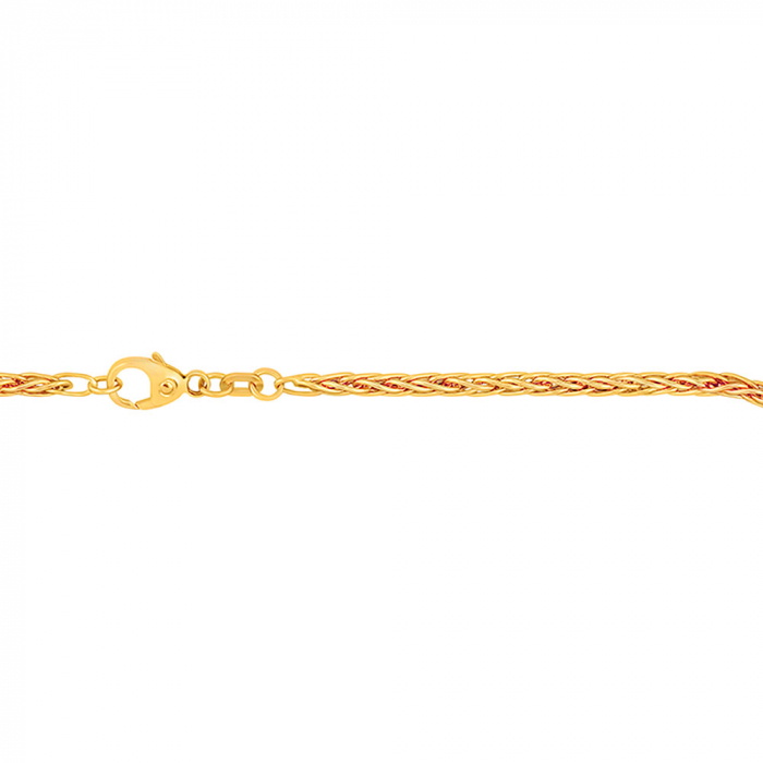 Goldkette Zopfkette Länge 45cm - Breite 2,1mm - 585-14 Karat Gold