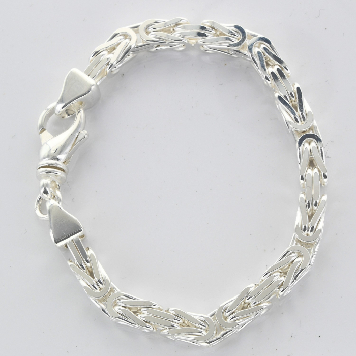 6,1 mm 23 cm 925 Sterlingsilber Königskette massiv Silber hochwertige Armkette 45,2 g