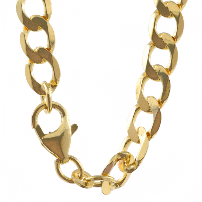 Goldkette Panzerkette Länge 55cm - Breite 6,7mm - 585-14 Karat Gold